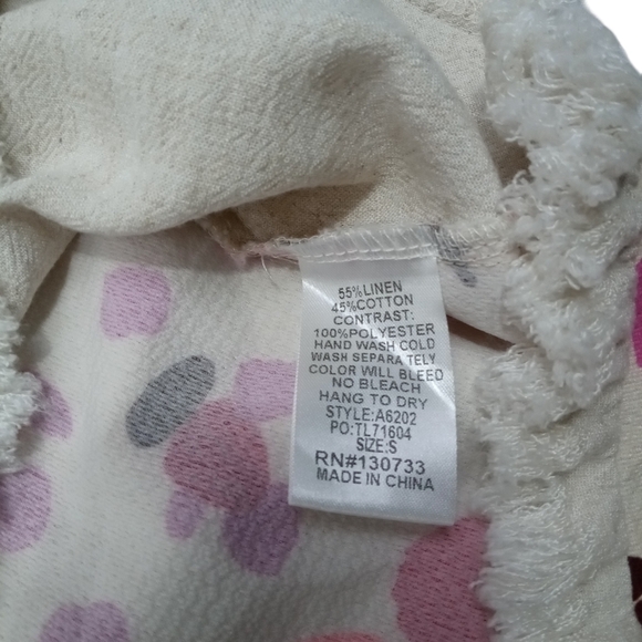 UMGEE Scoop Neck Boho Multi Printed Frayed Hem Top Small - Picture 4 of 7